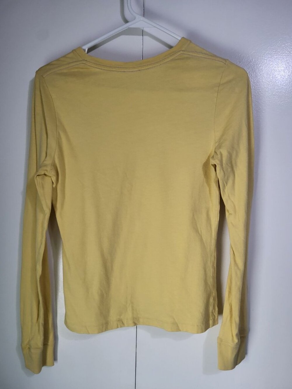 Abercrombie & Fitch VTG Girls XL Long Sleeve Graphic Tee Yellow Distressed y2k - Picture 3 of 8